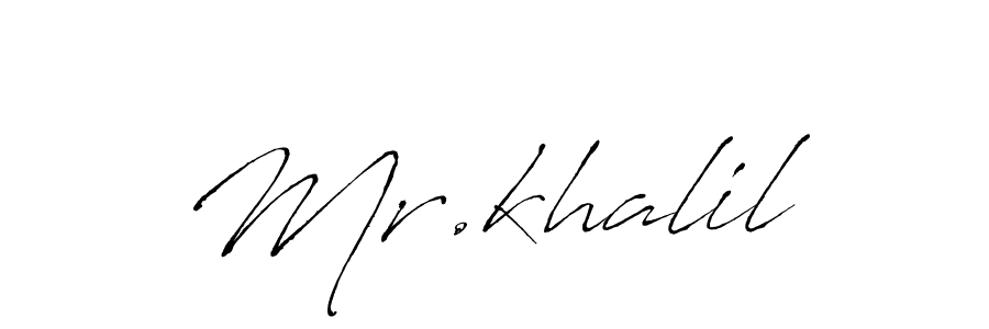 Antro_Vectra is a professional signature style that is perfect for those who want to add a touch of class to their signature. It is also a great choice for those who want to make their signature more unique. Get Mr.khalil name to fancy signature for free. Mr.khalil signature style 6 images and pictures png