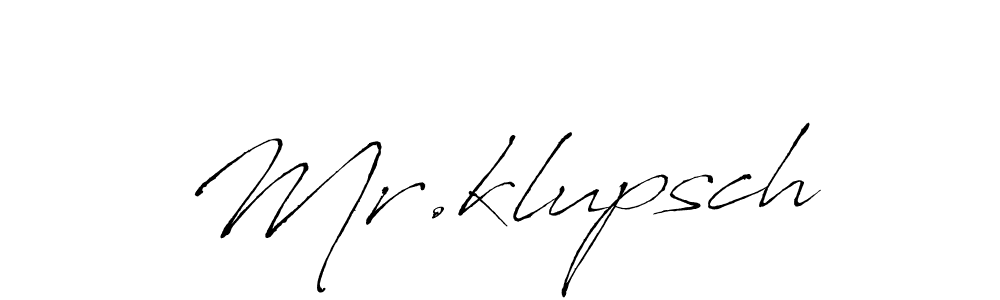 Create a beautiful signature design for name Mr.klupsch. With this signature (Antro_Vectra) fonts, you can make a handwritten signature for free. Mr.klupsch signature style 6 images and pictures png