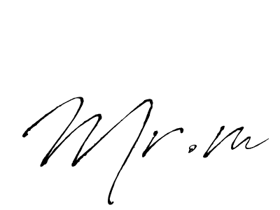 Create a beautiful signature design for name Mr.m. With this signature (Antro_Vectra) fonts, you can make a handwritten signature for free. Mr.m signature style 6 images and pictures png