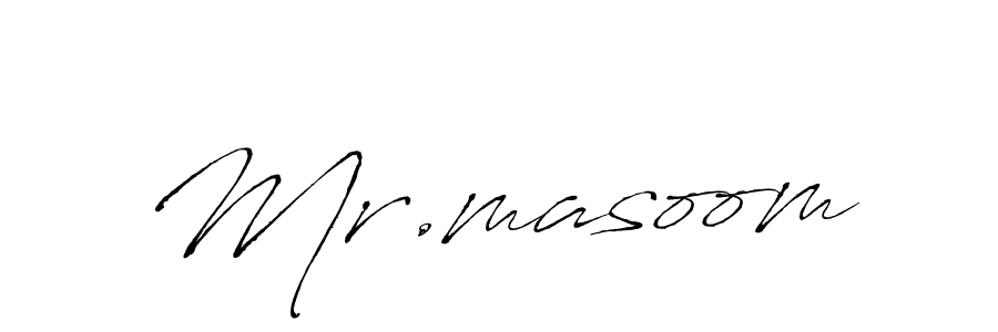 You should practise on your own different ways (Antro_Vectra) to write your name (Mr.masoom) in signature. don't let someone else do it for you. Mr.masoom signature style 6 images and pictures png