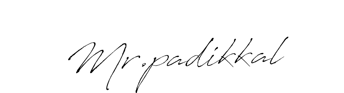 You should practise on your own different ways (Antro_Vectra) to write your name (Mr.padikkal) in signature. don't let someone else do it for you. Mr.padikkal signature style 6 images and pictures png