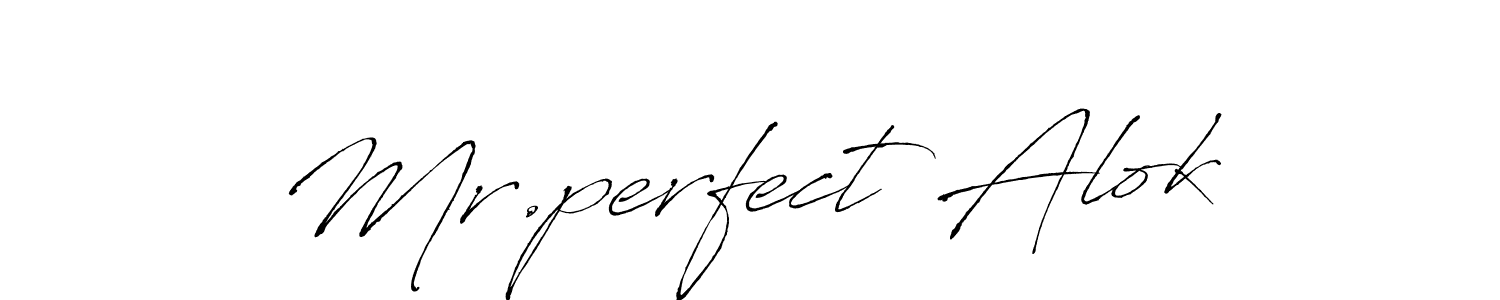 The best way (Antro_Vectra) to make a short signature is to pick only two or three words in your name. The name Mr.perfect Alok include a total of six letters. For converting this name. Mr.perfect Alok signature style 6 images and pictures png