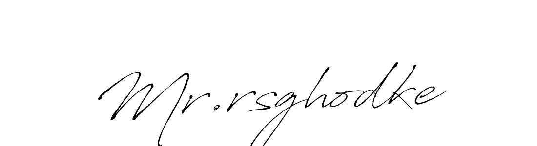 How to make Mr.rsghodke name signature. Use Antro_Vectra style for creating short signs online. This is the latest handwritten sign. Mr.rsghodke signature style 6 images and pictures png