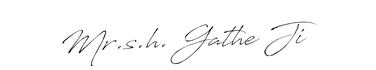 Similarly Antro_Vectra is the best handwritten signature design. Signature creator online .You can use it as an online autograph creator for name Mr.s.h. Gathe Ji. Mr.s.h. Gathe Ji signature style 6 images and pictures png