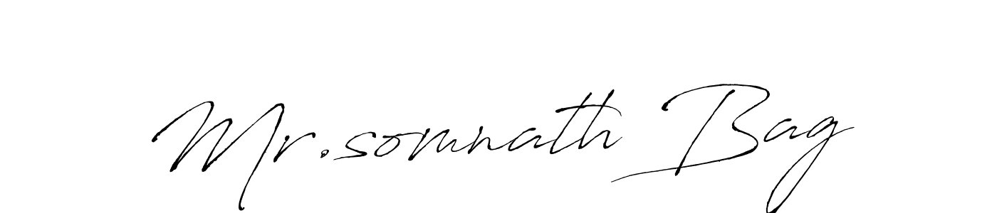 Create a beautiful signature design for name Mr.somnath Bag. With this signature (Antro_Vectra) fonts, you can make a handwritten signature for free. Mr.somnath Bag signature style 6 images and pictures png