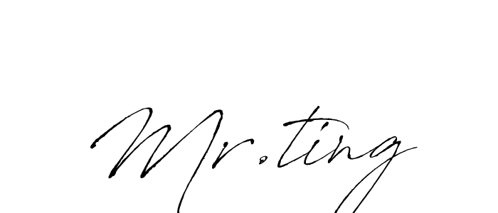 Antro_Vectra is a professional signature style that is perfect for those who want to add a touch of class to their signature. It is also a great choice for those who want to make their signature more unique. Get Mr.ting name to fancy signature for free. Mr.ting signature style 6 images and pictures png