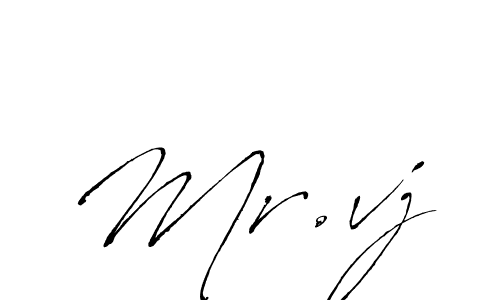 Make a beautiful signature design for name Mr.vj. With this signature (Antro_Vectra) style, you can create a handwritten signature for free. Mr.vj signature style 6 images and pictures png