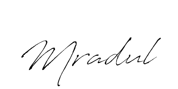 Design your own signature with our free online signature maker. With this signature software, you can create a handwritten (Antro_Vectra) signature for name Mradul. Mradul signature style 6 images and pictures png