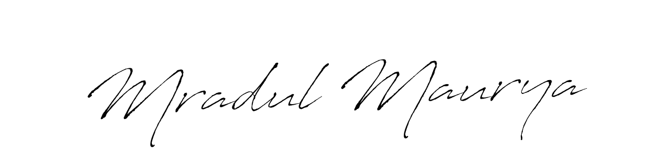 Design your own signature with our free online signature maker. With this signature software, you can create a handwritten (Antro_Vectra) signature for name Mradul Maurya. Mradul Maurya signature style 6 images and pictures png