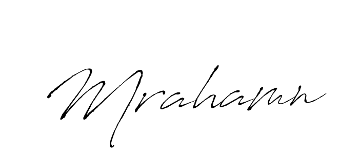 Create a beautiful signature design for name Mrahamn. With this signature (Antro_Vectra) fonts, you can make a handwritten signature for free. Mrahamn signature style 6 images and pictures png