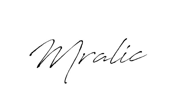 Use a signature maker to create a handwritten signature online. With this signature software, you can design (Antro_Vectra) your own signature for name Mralic. Mralic signature style 6 images and pictures png