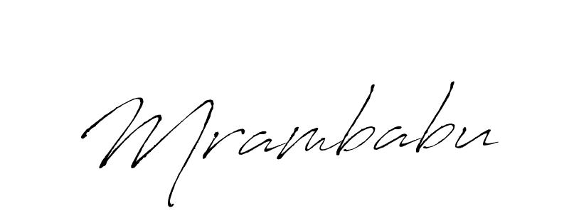 Design your own signature with our free online signature maker. With this signature software, you can create a handwritten (Antro_Vectra) signature for name Mrambabu. Mrambabu signature style 6 images and pictures png
