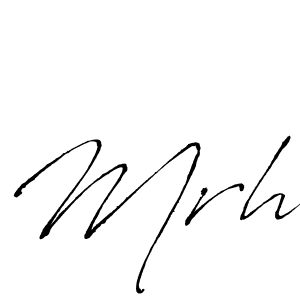 Antro_Vectra is a professional signature style that is perfect for those who want to add a touch of class to their signature. It is also a great choice for those who want to make their signature more unique. Get Mrh name to fancy signature for free. Mrh signature style 6 images and pictures png