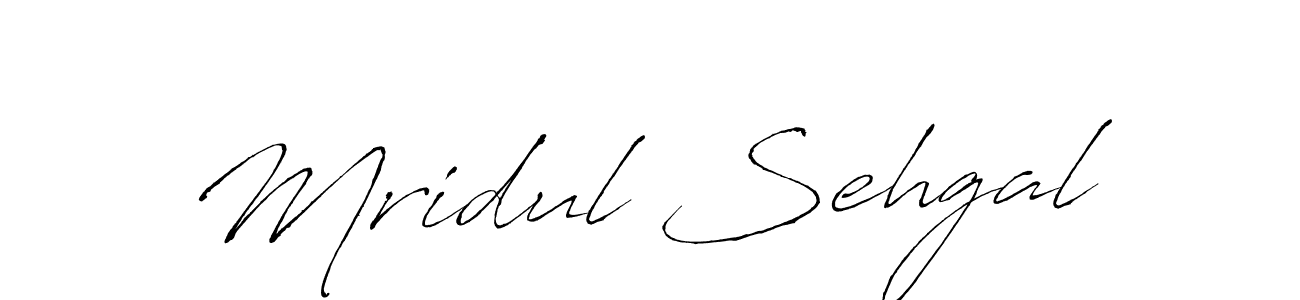 How to make Mridul Sehgal name signature. Use Antro_Vectra style for creating short signs online. This is the latest handwritten sign. Mridul Sehgal signature style 6 images and pictures png