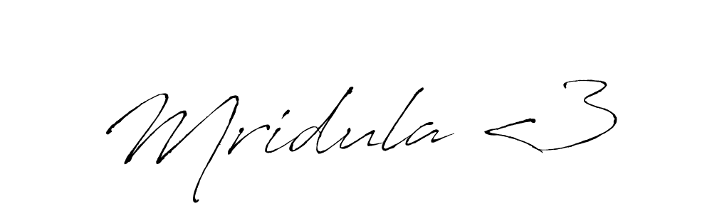 It looks lik you need a new signature style for name Mridula <3. Design unique handwritten (Antro_Vectra) signature with our free signature maker in just a few clicks. Mridula <3 signature style 6 images and pictures png