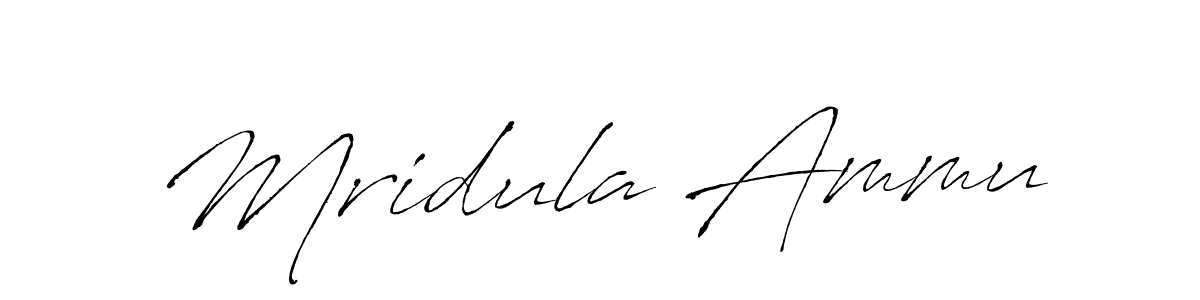 Mridula Ammu stylish signature style. Best Handwritten Sign (Antro_Vectra) for my name. Handwritten Signature Collection Ideas for my name Mridula Ammu. Mridula Ammu signature style 6 images and pictures png