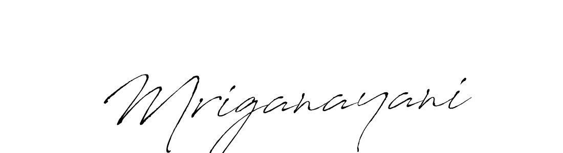 Mriganayani stylish signature style. Best Handwritten Sign (Antro_Vectra) for my name. Handwritten Signature Collection Ideas for my name Mriganayani. Mriganayani signature style 6 images and pictures png