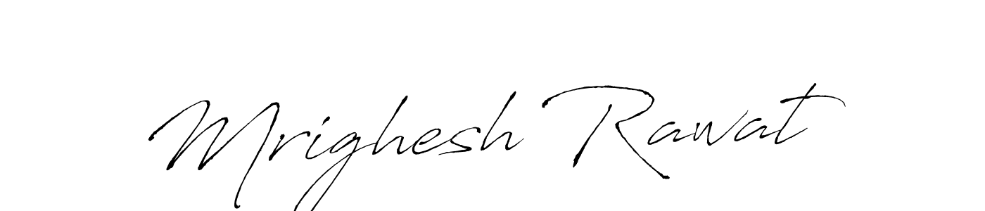 Create a beautiful signature design for name Mrighesh Rawat. With this signature (Antro_Vectra) fonts, you can make a handwritten signature for free. Mrighesh Rawat signature style 6 images and pictures png