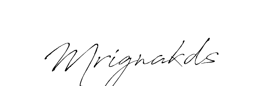 Antro_Vectra is a professional signature style that is perfect for those who want to add a touch of class to their signature. It is also a great choice for those who want to make their signature more unique. Get Mrignakds name to fancy signature for free. Mrignakds signature style 6 images and pictures png