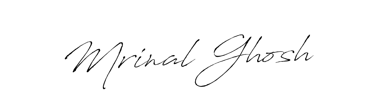 How to make Mrinal Ghosh signature? Antro_Vectra is a professional autograph style. Create handwritten signature for Mrinal Ghosh name. Mrinal Ghosh signature style 6 images and pictures png