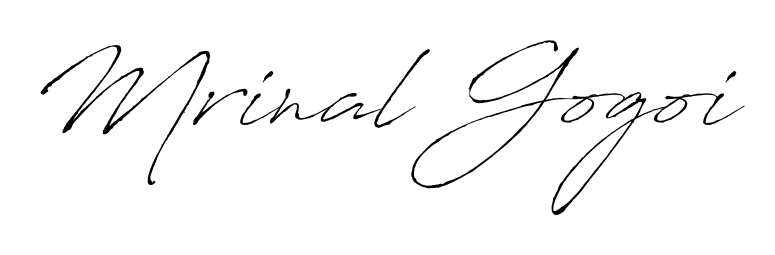 Get inspired by this graceful Antro_Vectra signature style for name Mrinal Gogoi. Smooth loops and balanced proportions for everyday use. Mrinal Gogoi signature style 6 images and pictures png