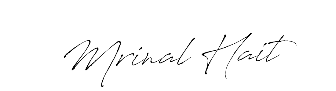 You should practise on your own different ways (Antro_Vectra) to write your name (Mrinal Hait) in signature. don't let someone else do it for you. Mrinal Hait signature style 6 images and pictures png