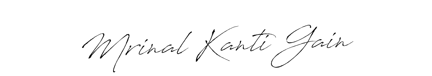 Design your own signature with our free online signature maker. With this signature software, you can create a handwritten (Antro_Vectra) signature for name Mrinal Kanti Gain. Mrinal Kanti Gain signature style 6 images and pictures png