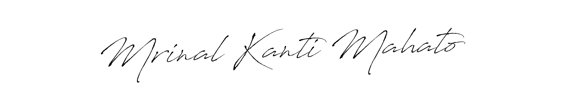 Create a beautiful signature design for name Mrinal Kanti Mahato. With this signature (Antro_Vectra) fonts, you can make a handwritten signature for free. Mrinal Kanti Mahato signature style 6 images and pictures png