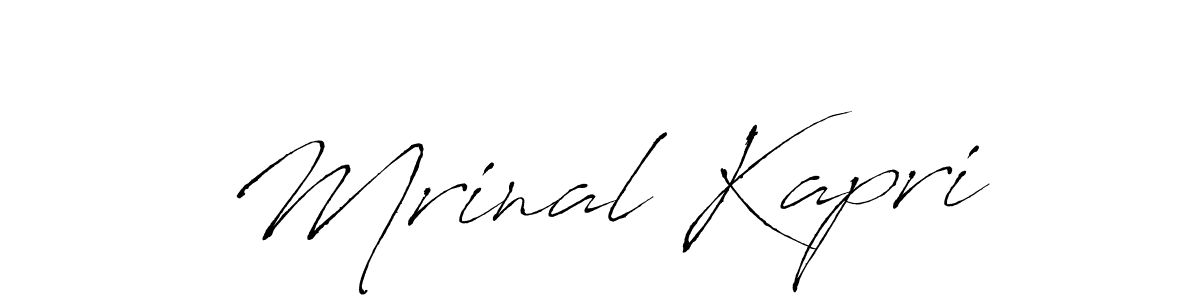 Mrinal Kapri stylish signature style. Best Handwritten Sign (Antro_Vectra) for my name. Handwritten Signature Collection Ideas for my name Mrinal Kapri. Mrinal Kapri signature style 6 images and pictures png