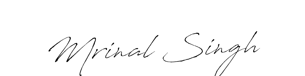 Mrinal Singh stylish signature style. Best Handwritten Sign (Antro_Vectra) for my name. Handwritten Signature Collection Ideas for my name Mrinal Singh. Mrinal Singh signature style 6 images and pictures png