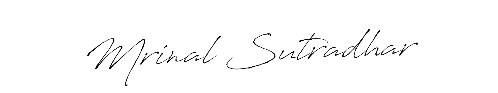How to make Mrinal Sutradhar name signature. Use Antro_Vectra style for creating short signs online. This is the latest handwritten sign. Mrinal Sutradhar signature style 6 images and pictures png