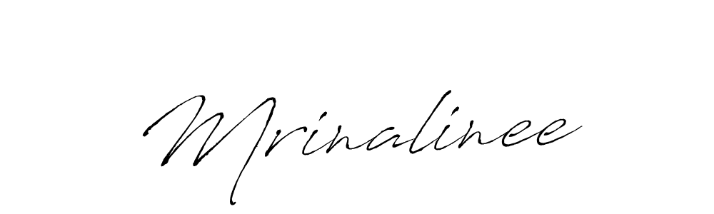 Use a signature maker to create a handwritten signature online. With this signature software, you can design (Antro_Vectra) your own signature for name Mrinalinee. Mrinalinee signature style 6 images and pictures png