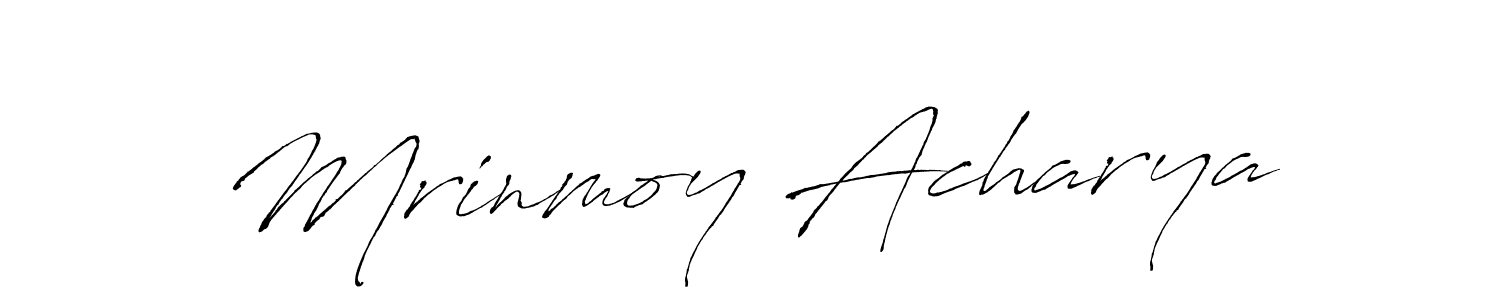 Create a beautiful signature design for name Mrinmoy Acharya. With this signature (Antro_Vectra) fonts, you can make a handwritten signature for free. Mrinmoy Acharya signature style 6 images and pictures png