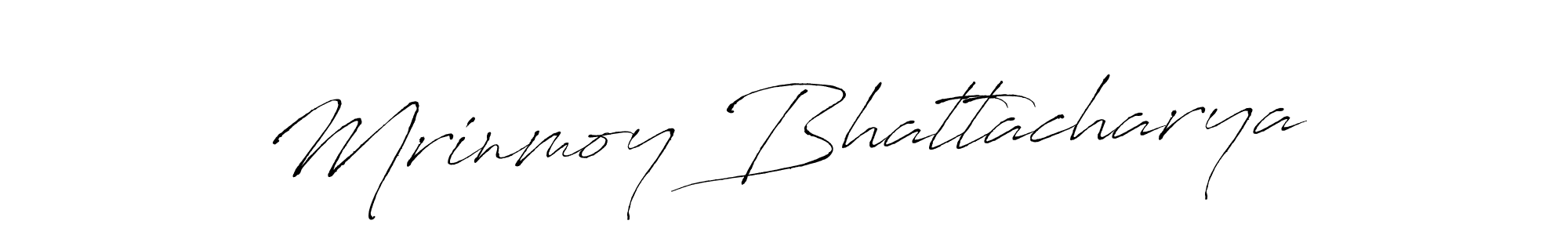 How to make Mrinmoy Bhattacharya name signature. Use Antro_Vectra style for creating short signs online. This is the latest handwritten sign. Mrinmoy Bhattacharya signature style 6 images and pictures png