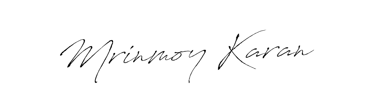 How to make Mrinmoy Karan name signature. Use Antro_Vectra style for creating short signs online. This is the latest handwritten sign. Mrinmoy Karan signature style 6 images and pictures png