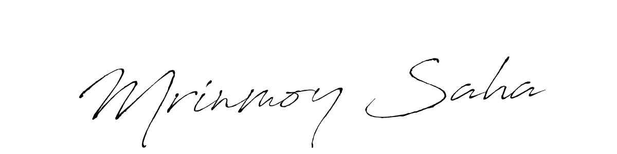 How to make Mrinmoy Saha name signature. Use Antro_Vectra style for creating short signs online. This is the latest handwritten sign. Mrinmoy Saha signature style 6 images and pictures png