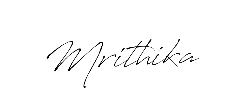 The best way (Antro_Vectra) to make a short signature is to pick only two or three words in your name. The name Mrithika include a total of six letters. For converting this name. Mrithika signature style 6 images and pictures png