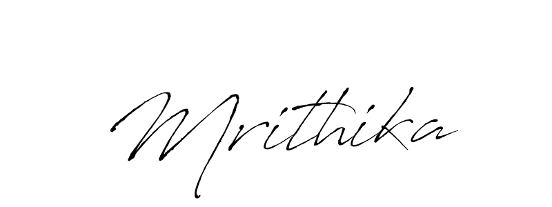 Mrithika stylish signature style. Best Handwritten Sign (Antro_Vectra) for my name. Handwritten Signature Collection Ideas for my name Mrithika. Mrithika signature style 6 images and pictures png
