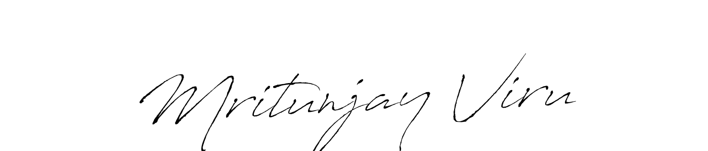 Antro_Vectra is a professional signature style that is perfect for those who want to add a touch of class to their signature. It is also a great choice for those who want to make their signature more unique. Get Mritunjay Viru name to fancy signature for free. Mritunjay Viru signature style 6 images and pictures png
