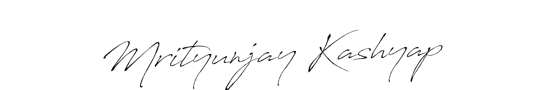 How to make Mrityunjay Kashyap name signature. Use Antro_Vectra style for creating short signs online. This is the latest handwritten sign. Mrityunjay Kashyap signature style 6 images and pictures png