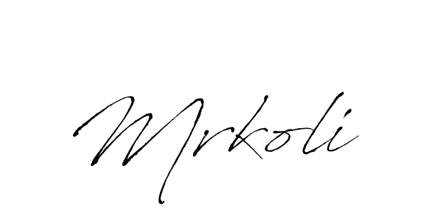 Design your own signature with our free online signature maker. With this signature software, you can create a handwritten (Antro_Vectra) signature for name Mrkoli. Mrkoli signature style 6 images and pictures png