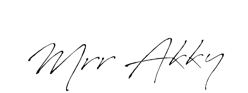 How to make Mrr Akky name signature. Use Antro_Vectra style for creating short signs online. This is the latest handwritten sign. Mrr Akky signature style 6 images and pictures png