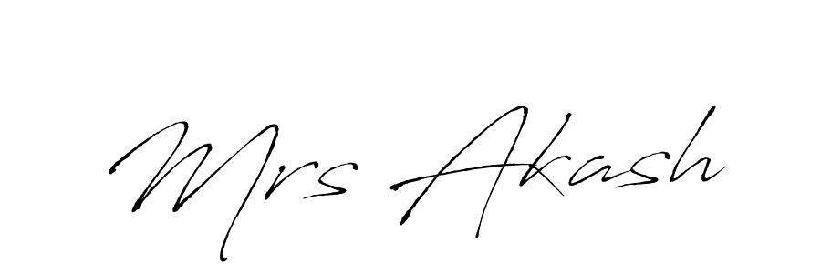 Mrs Akash stylish signature style. Best Handwritten Sign (Antro_Vectra) for my name. Handwritten Signature Collection Ideas for my name Mrs Akash. Mrs Akash signature style 6 images and pictures png