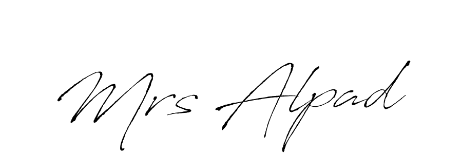 Make a beautiful signature design for name Mrs Alpad. With this signature (Antro_Vectra) style, you can create a handwritten signature for free. Mrs Alpad signature style 6 images and pictures png