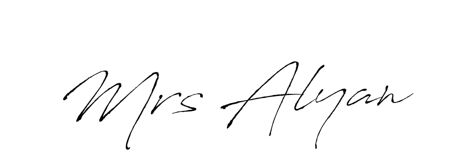 Here are the top 10 professional signature styles for the name Mrs Alyan. These are the best autograph styles you can use for your name. Mrs Alyan signature style 6 images and pictures png