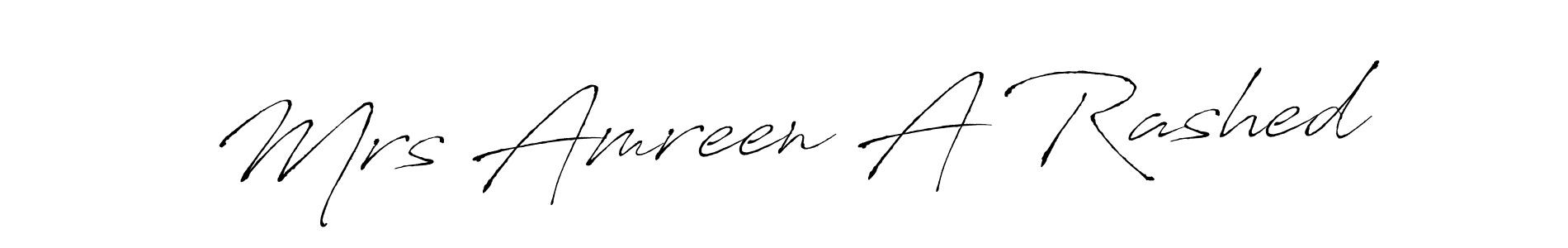 Design your own signature with our free online signature maker. With this signature software, you can create a handwritten (Antro_Vectra) signature for name Mrs Amreen A Rashed. Mrs Amreen A Rashed signature style 6 images and pictures png