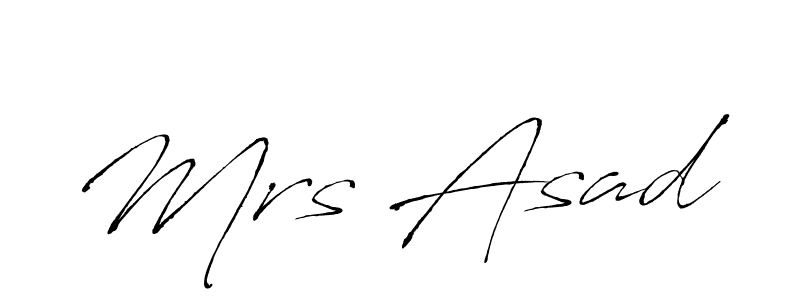 Similarly Antro_Vectra is the best handwritten signature design. Signature creator online .You can use it as an online autograph creator for name Mrs Asad. Mrs Asad signature style 6 images and pictures png