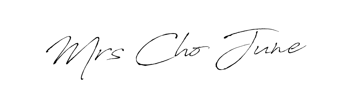 Create a beautiful signature design for name Mrs Cho June. With this signature (Antro_Vectra) fonts, you can make a handwritten signature for free. Mrs Cho June signature style 6 images and pictures png
