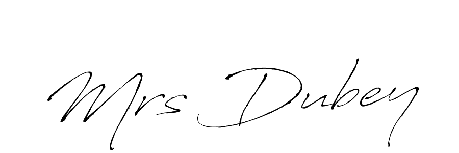 Antro_Vectra is a professional signature style that is perfect for those who want to add a touch of class to their signature. It is also a great choice for those who want to make their signature more unique. Get Mrs Dubey name to fancy signature for free. Mrs Dubey signature style 6 images and pictures png