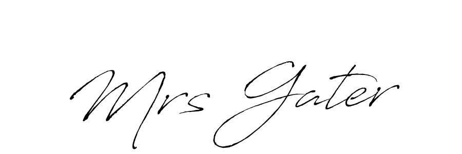 How to make Mrs Gater name signature. Use Antro_Vectra style for creating short signs online. This is the latest handwritten sign. Mrs Gater signature style 6 images and pictures png